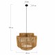 Dijk Lampa Wisząca w Stylu Boho 46x46x35cm Kolor Naturalny 55698-017