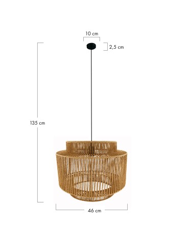 Dijk Lampa Wisząca w Stylu Boho 46x46x35cm Kolor Naturalny 55698-017 - produkt 2
