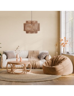 Dijk Pendant Lamp in Boho Style 38x38x28cm Natural Color 55697-017
