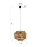 Boho pendant lamps - Dijk Pendant Lamp in Boho Style 38x38x28cm Natural Color 55697-017 - product 8