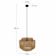 Dijk Lampa Wisząca w Stylu Boho 38x38x28cm Kolor Naturalny 55697-017