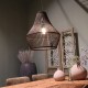 Dijk Lampa Wisząca Bambusowa w Stylu Boho 38x38x42cm Kolor Czarny 55703-074