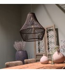 Boho pendant lamps - Dijk Bamboo Pendant Lamp in Boho Style 38x38x42cm Color Black 55703-074 - product 4