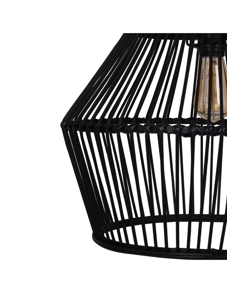 Boho pendant lamps - Dijk Bamboo Pendant Lamp in Boho Style 38x38x42cm Color Black 55703-074 - product kolory-swiatla.pl 5