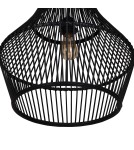 Boho pendant lamps - Dijk Bamboo Pendant Lamp in Boho Style 38x38x42cm Color Black 55703-074 - product 6