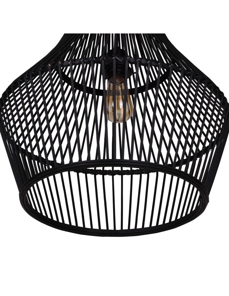 Boho pendant lamps - Dijk Bamboo Pendant Lamp in Boho Style 38x38x42cm Color Black 55703-074 - product kolory-swiatla.pl 6