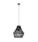 Boho pendant lamps - Dijk Bamboo Pendant Lamp in Boho Style 38x38x42cm Color Black 55703-074 - product 7