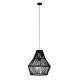 Dijk Lampa Wisząca Bambusowa w Stylu Boho 38x38x42cm Kolor Czarny 55703-074