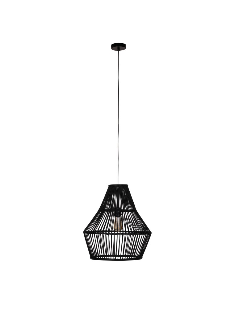 Boho pendant lamps - Dijk Bamboo Pendant Lamp in Boho Style 38x38x42cm Color Black 55703-074 - product kolory-swiatla.pl 7