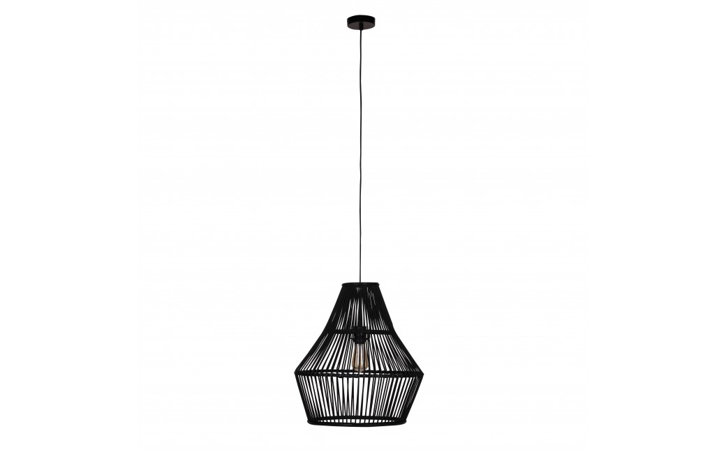 Dijk Lampa Wisząca Bambusowa w Stylu Boho 38x38x42cm Kolor Czarny 55703-074