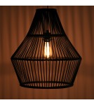 Boho pendant lamps - Dijk Bamboo Pendant Lamp in Boho Style 46x46x50cm Color Black 55704-074 - product 7