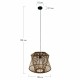 Dijk Lampa Wisząca Bambusowa w Stylu Boho 38x38x32cm Kolor Naturalny 55705-017