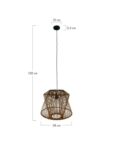 Dijk Lampa Wisząca Bambusowa w Stylu Boho 38x38x32cm Kolor Naturalny 55705-017 - produkt 2
