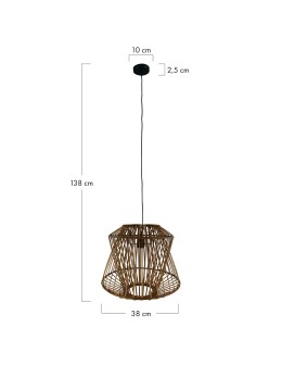 Dijk Lampa Wisząca Bambusowa w Stylu Boho 38x38x32cm Kolor Naturalny 55705-017 - produkt 2