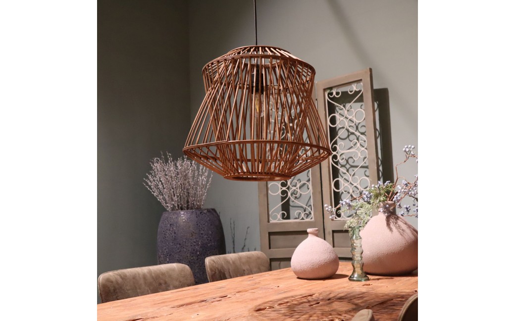 Dijk Lampa Wisząca Bambusowa w Stylu Boho 38x38x32cm Kolor Naturalny 55705-017