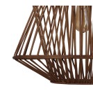 Boho pendant lamps - Dijk Bamboo Pendant Lamp in Boho Style 38x38x32cm Natural Color 55705-017. - product 3