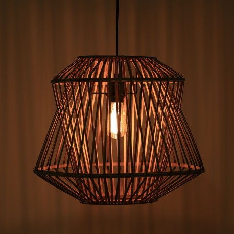 Dijk Lampa Wisząca Bambusowa w Stylu Boho 38x38x32cm Kolor Naturalny 55705-017