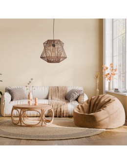 Dijk Bamboo Pendant Lamp in Boho Style 46x46x40cm Natural Color 55706-017.
