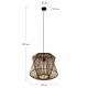 Dijk Lampa Wisząca Bambusowa w Stylu Boho 46x46x40cm Kolor Naturalny 55706-017