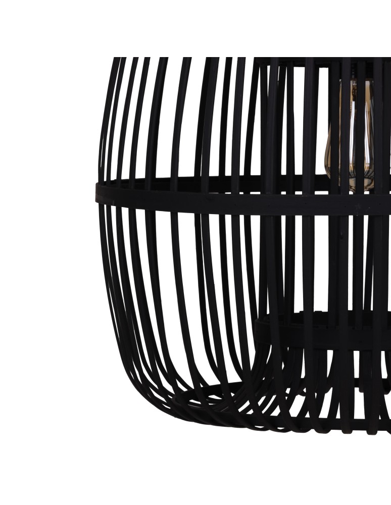 Boho pendant lamps - Dijk Bamboo Pendant Lamp in Boho Style 38x38x32cm Color Black 55707-074 - product kolory-swiatla.pl 2
