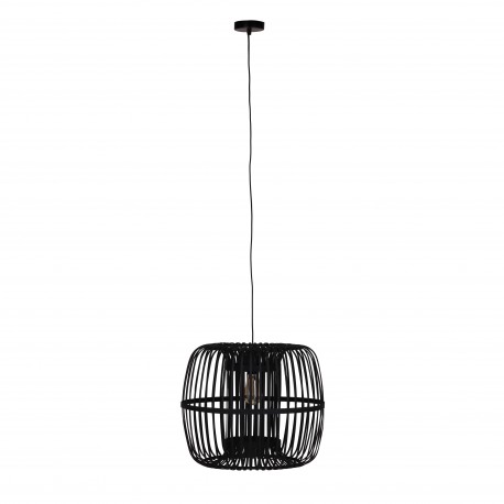 Dijk Lampa Wisząca Bambusowa w Stylu Boho 38x38x32cm Kolor Czarny 55707-074