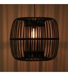Boho pendant lamps - Dijk Bamboo Pendant Lamp in Boho Style 38x38x32cm Color Black 55707-074 - product 5