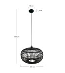 Boho pendant lamps - Dijk Bamboo Pendant Lamp in Boho Style 38x38x27cm Color Black 55715-074 - product 2