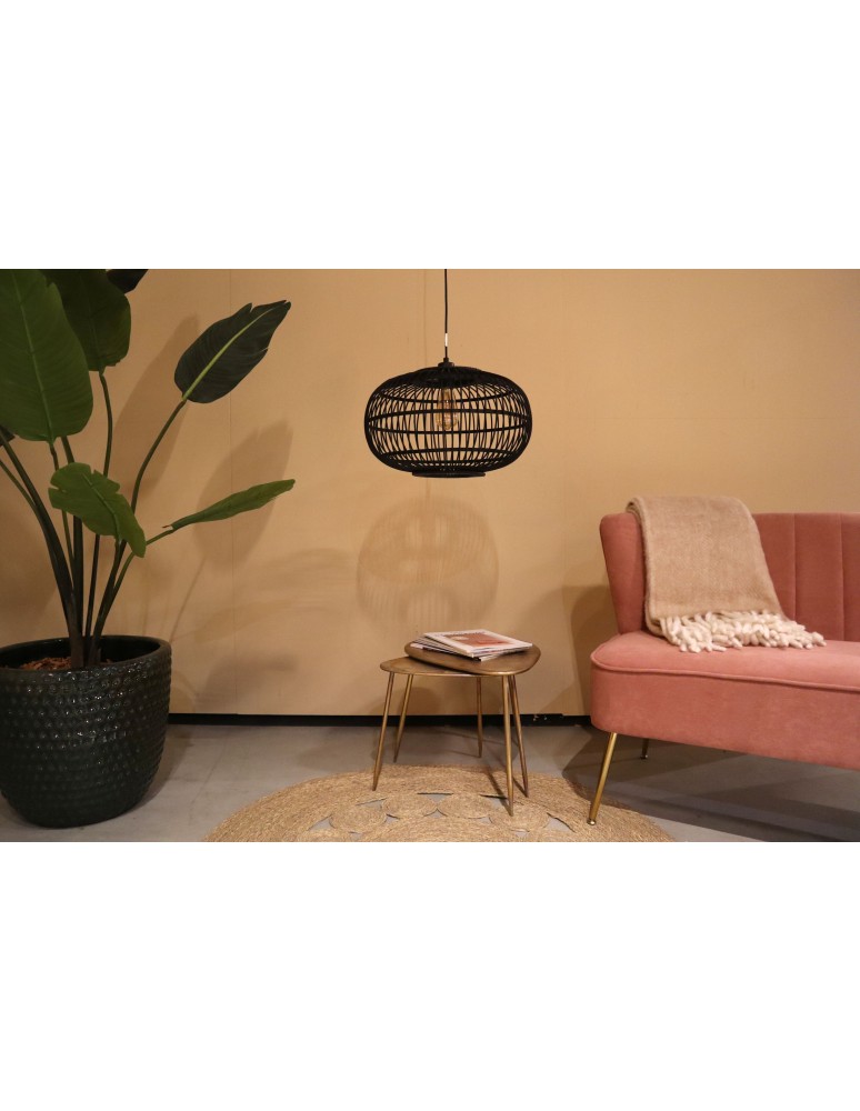 Boho pendant lamps - Dijk Bamboo Pendant Lamp in Boho Style 38x38x27cm Color Black 55715-074 - product kolory-swiatla.pl 3