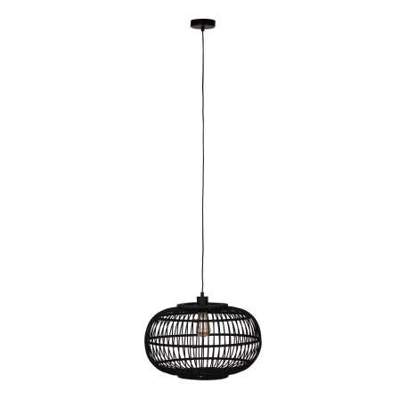 Dijk Lampa Wisząca Bambusowa w Stylu Boho 38x38x27cm Kolor Czarny 55715-074