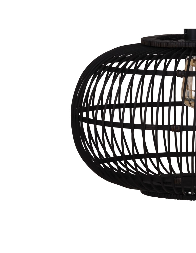 Boho pendant lamps - Dijk Bamboo Pendant Lamp in Boho Style 46x46x28cm Color Black 55716-074 - product kolory-swiatla.pl 4