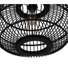 Boho pendant lamps - Dijk Bamboo Pendant Lamp in Boho Style 46x46x28cm Color Black 55716-074 - product 5