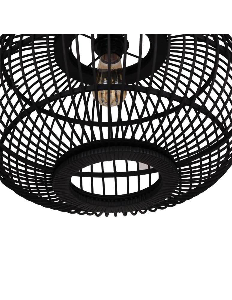 Boho pendant lamps - Dijk Bamboo Pendant Lamp in Boho Style 46x46x28cm Color Black 55716-074 - product kolory-swiatla.pl 5