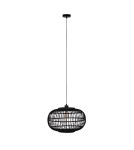 Boho pendant lamps - Dijk Bamboo Pendant Lamp in Boho Style 46x46x28cm Color Black 55716-074 - product 6