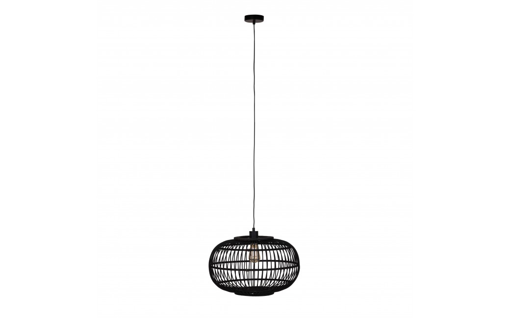 Dijk Lampa Wisząca Bambusowa w Stylu Boho 46x46x28cm Kolor Czarny 55716-074