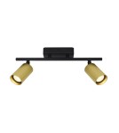 Adjustable ceiling lamps - spots - Italux Tris Spotlight/Spot 2xGU10 10W Black, Gold SPL-46829-2-BK-GD - product 1