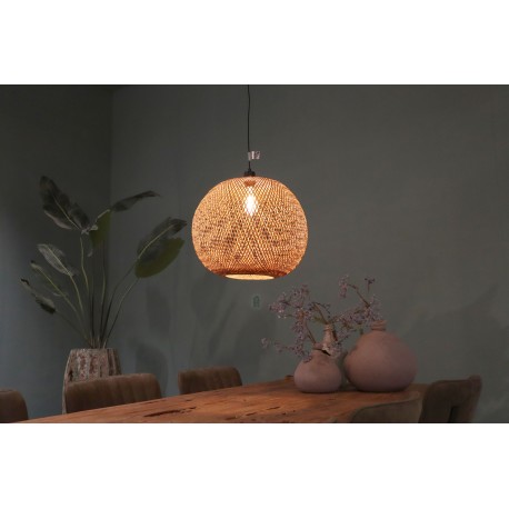 Dijk Lampa Wisząca Bambusowa w Stylu Boho 38x38x35cm Kolor Naturalny 55857-017