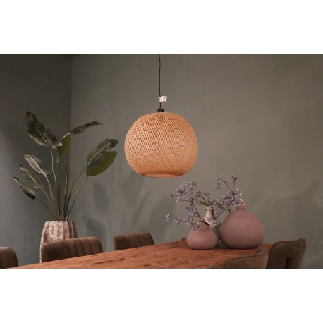 Dijk Lampa Wisząca Bambusowa w Stylu Boho 38x38x35cm Kolor Naturalny 55857-017