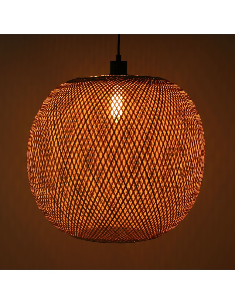 Boho pendant lamps - Dijk Bamboo Pendant Lamp in Boho Style 38x38x35cm Natural Color 55857-017. - product kolory-swiatla.pl 7