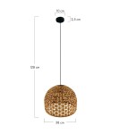 Boho pendant lamps - Dijk Pendant Lamp in Boho Style 38x38x28cm Natural Color 55873-017 - product 7