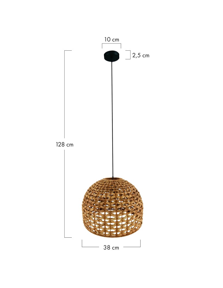 Boho pendant lamps - Dijk Pendant Lamp in Boho Style 38x38x28cm Natural Color 55873-017 - product kolory-swiatla.pl 7