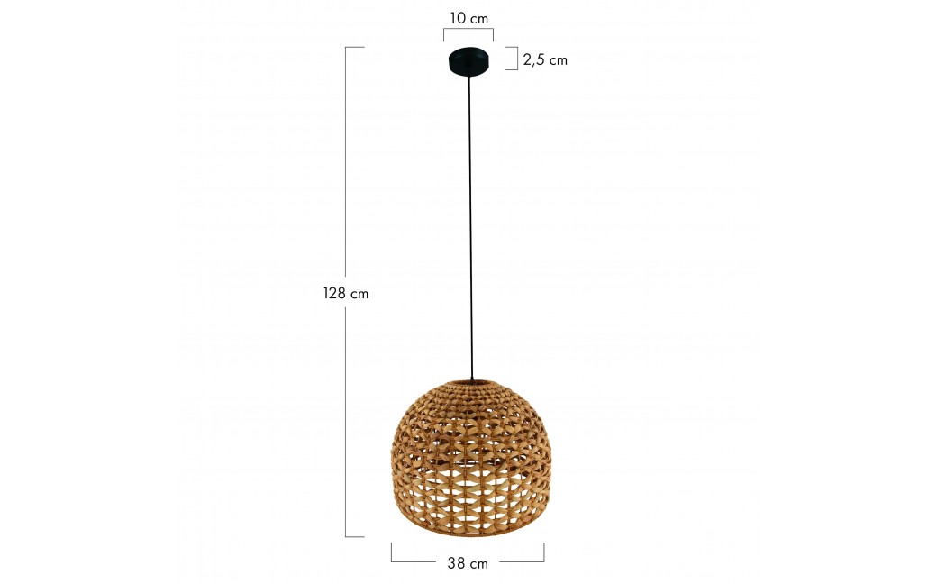 Dijk Lampa Wisząca w Stylu Boho 38x38x28cm Kolor Naturalny 55873-017