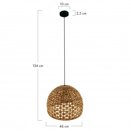 Dijk Lampa Wisząca w Stylu Boho 46x46x34cm Kolor Naturalny 55874-017