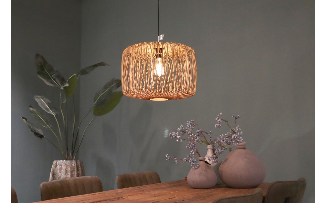 Dijk Lampa Wisząca Bambusowa w Stylu Boho 38x38x28cm Kolor Naturalny 55877-017