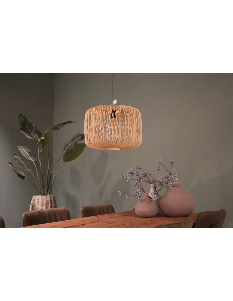 Boho pendant lamps - Dijk Bamboo Pendant Lamp in Boho Style 38x38x28cm Natural Color 55877-017. - product kolory-swiatla.pl 4