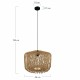 Dijk Lampa Wisząca Bambusowa w Stylu Boho 38x38x28cm Kolor Naturalny 55877-017