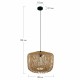 Dijk Lampa Wisząca Bambusowa w Stylu Boho 38x38x28cm Kolor Naturalny 55877-017