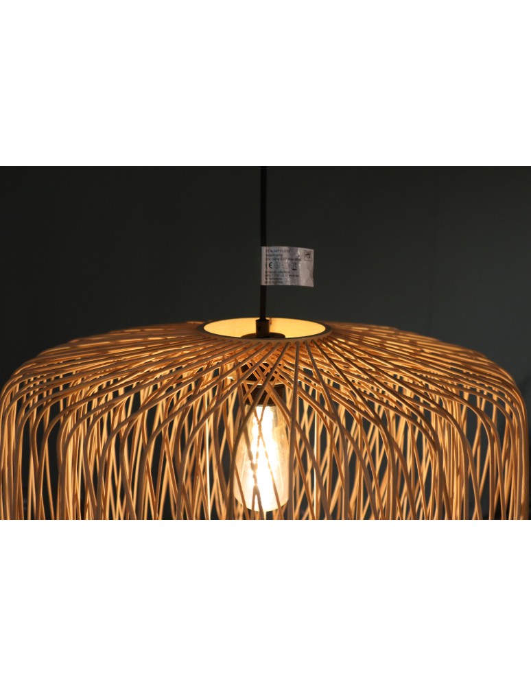 Boho pendant lamps - Dijk Bamboo Pendant Lamp in Boho Style 46x46x34cm Natural Color 55878-017. - product kolory-swiatla.pl 2