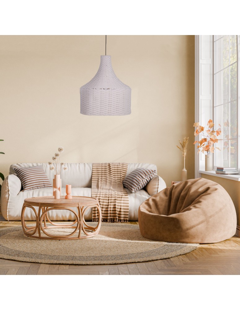 Boho pendant lamps - Dijk Cotton Pendant Lamp 38x38x42cm Color White 102392 - product kolory-swiatla.pl 1