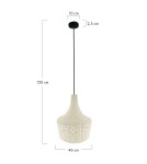 Boho pendant lamps - Dijk Cotton Pendant Lamp 38x38x42cm Color White 102392 - product 5