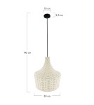 Boho pendant lamps - Dijk Cotton Pendant Lamp 38x38x42cm Color White 102392 - product 7